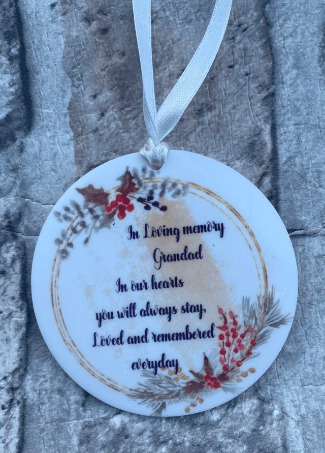 Christmas memorial bauble