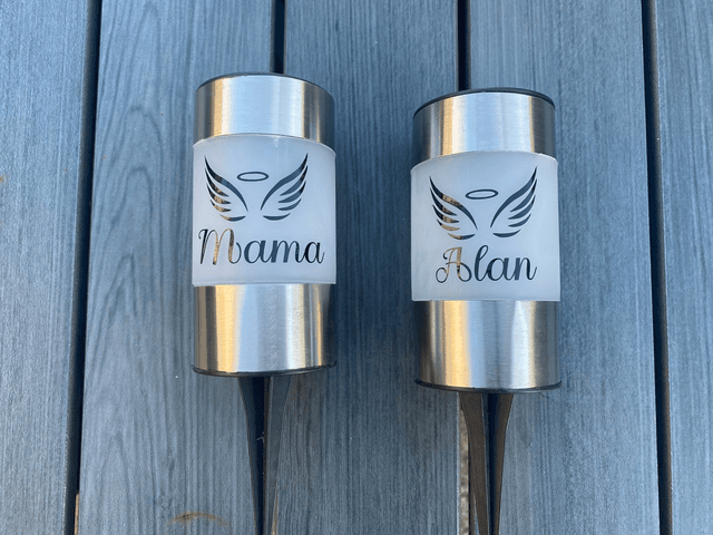 Solar powered grave light