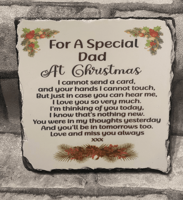 Christmas memorial slate 