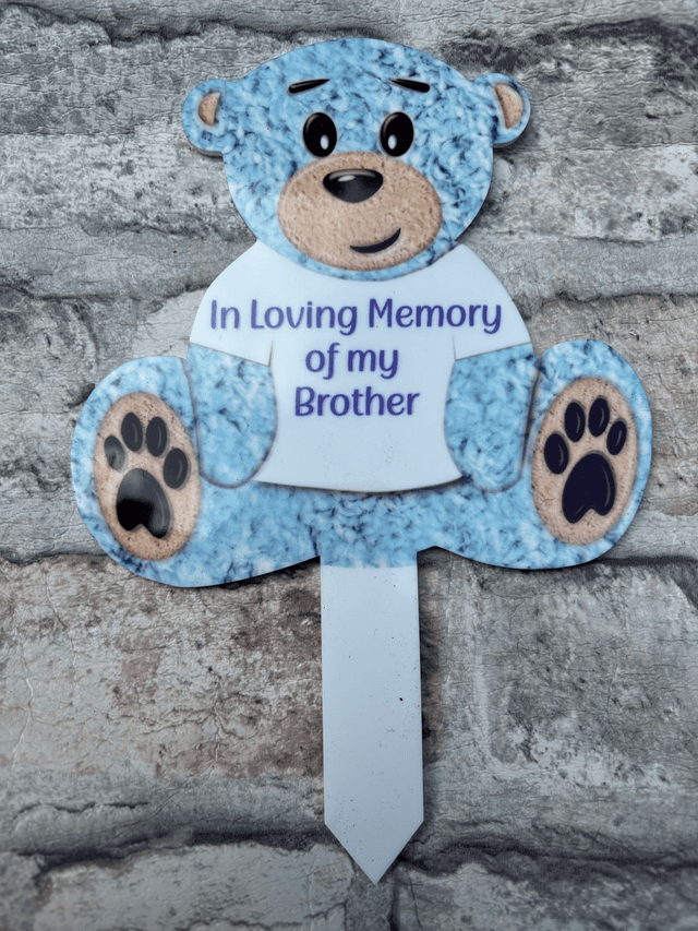 Teddy bear grave marker